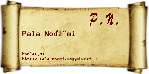 Pala Noémi névjegykártya